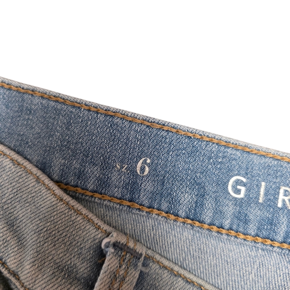 WHBM The Girlfriend Floral Embroidered Light Blue Jeans Size 6 - Picture 11 of 16